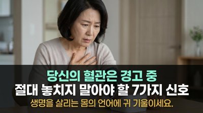 혈관 막히기 전, 몸이 보내는 7가지 경고: 당신의 몸은 이미 외치고 있다!
